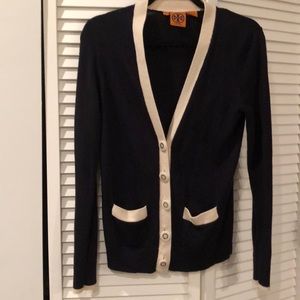 Tory Burch Navy Blue Cardigan